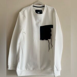 American Stitch White and Black Crewneck Sweater Size XXL